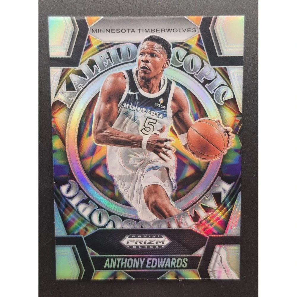 2024 Panini‎ Prizm Black Anthony Edwards #7  Kaleidoscopic Silver Prizm